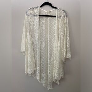 Off White Lace Cover up